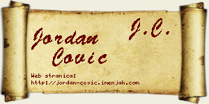 Jordan Čović vizit kartica